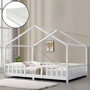 Kinderbed Treviolo met uitvalbeveiliging en matras [en.casa]