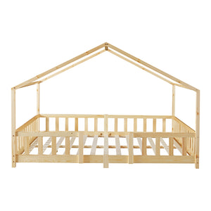 Kinderbed Treviolo met uitvalbeveiliging en matras [en.casa]