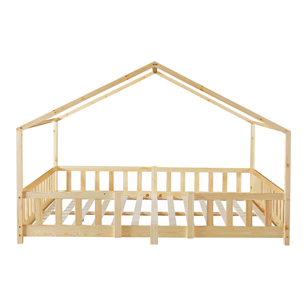 Kinderbed Treviolo met uitvalbeveiliging en matras [en.casa]