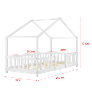 Kinderbed Treviolo met uitvalbeveiliging en matras [en.casa]