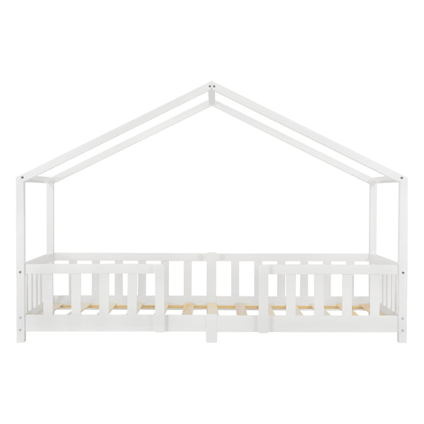 Kinderbed Treviolo met uitvalbeveiliging en matras [en.casa]
