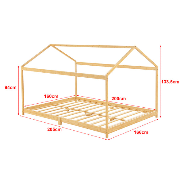 [neu.haus] Kinderbed Vindafjord huisbed met matras bamboe - 7 varianten