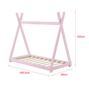 Kinderbed Tipi grenen met lattenbodem - verschillende maten en kleuren