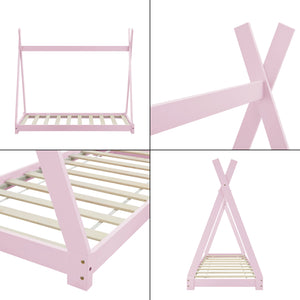 Kinderbed Tipi grenen met lattenbodem - verschillende maten en kleuren