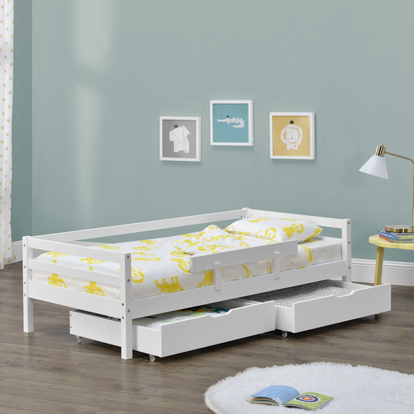 Lit d'enfant Design avec 2 Tiroirs Reykholt [en.casa]