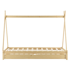 Kinderbed Tipi met onderschuifbed 90x200 cm - verschillende kleuren