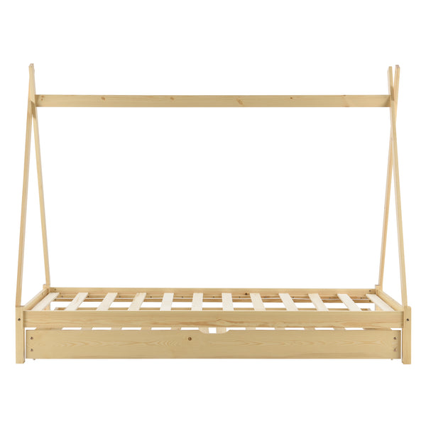 Kinderbed Tipi met onderschuifbed 90x200 cm - verschillende kleuren