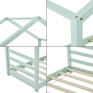 Kinderbed Vardo grenen bed huisbed met bedbodem - verschillende maten en kleuren
