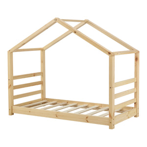 Kinderbed houten bed huisbed met bedbodem - verschillende maten en kleuren