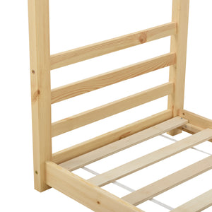 Kinderbed houten bed huisbed met bedbodem - verschillende maten en kleuren