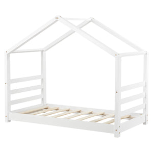 Kinderbed houten bed huisbed met bedbodem - verschillende maten en kleuren