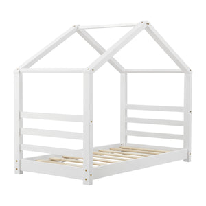 Kinderbed houten bed huisbed met bedbodem - verschillende maten en kleuren