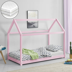 Kinderbed houten bed huisbed incl. matras verschillende maten en kleuren