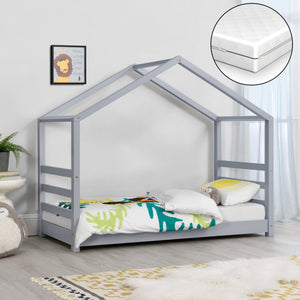 Kinderbed met bedbodem en matras huisbed - verschillende kleuren en modellen