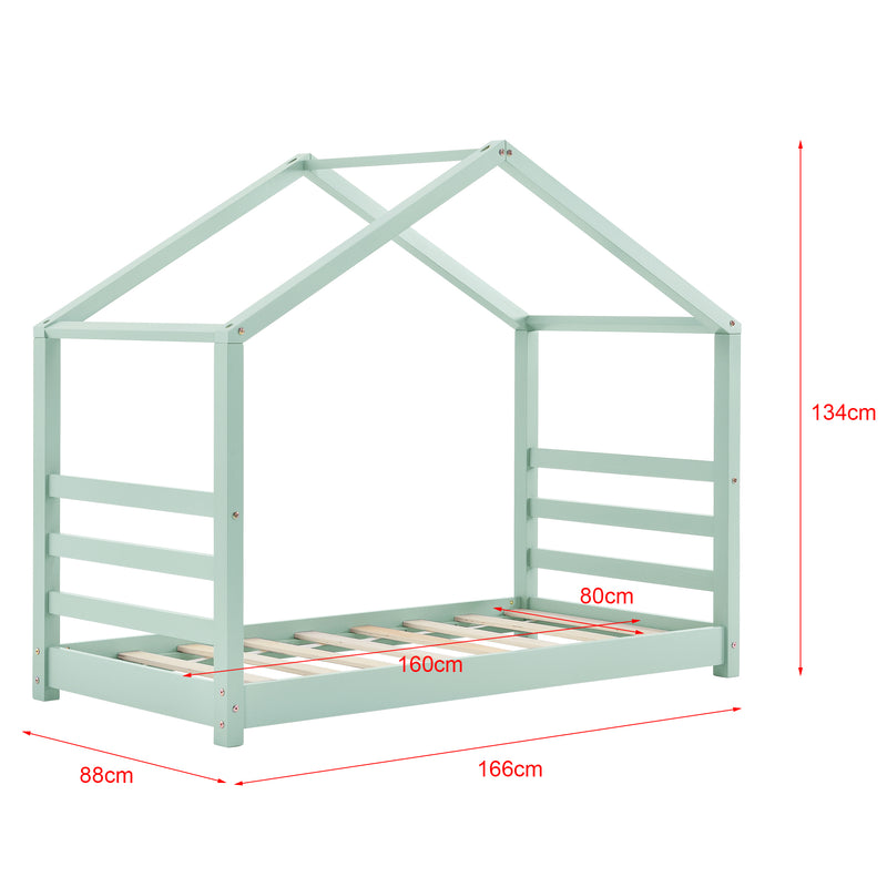Maatschets Kinderbed met bedbodem en matras huisbed - verschillende kleuren en modellen