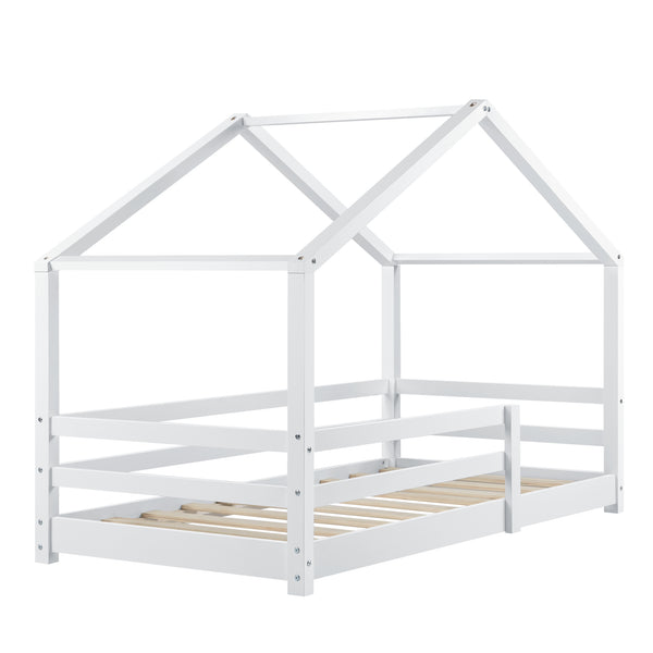 Kinderbed Knätten grenen huisbed incl. matras, bedodem en uitvalbeveiliging - verschillende kleuren en maten