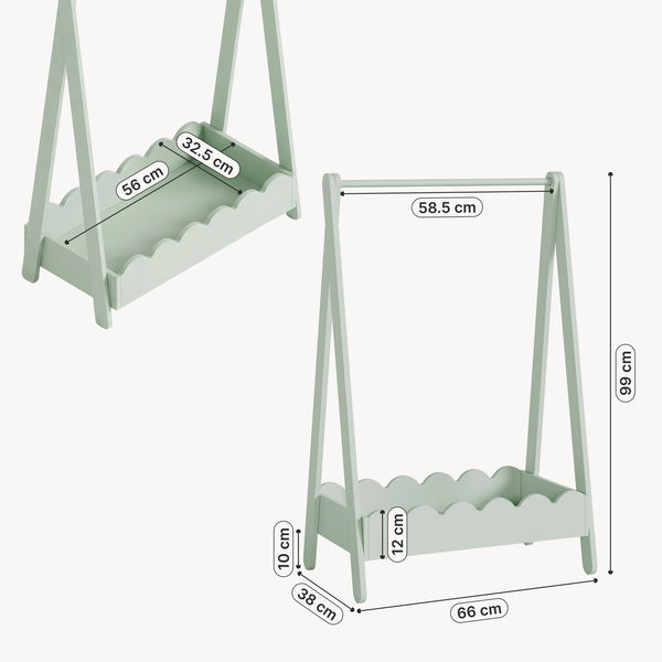 Kledingrek voor kinderen Vestnes 99x66x38 cm [en.casa]