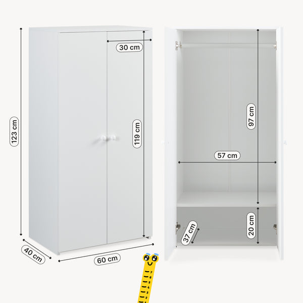 Kledingkast Beldinupp 123x60x40 cm [en.casa]