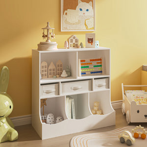 Étagère pour enfants Vastesa 75x80x40 cm blanc [en.casa] - premiumXL