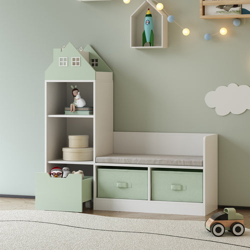 Kinderrek met zitbank Vipsali 100x99x30 cm [en.casa]