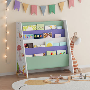 Kinderregal Hornnes 60x62x28 cm Aqua Dream Motief [en.casa] - premiumXL