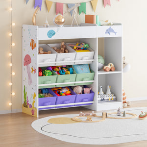 Étagère pour enfants Farusa 80x90x30 cm motif Aqua Dream [en.casa] - premiumXL