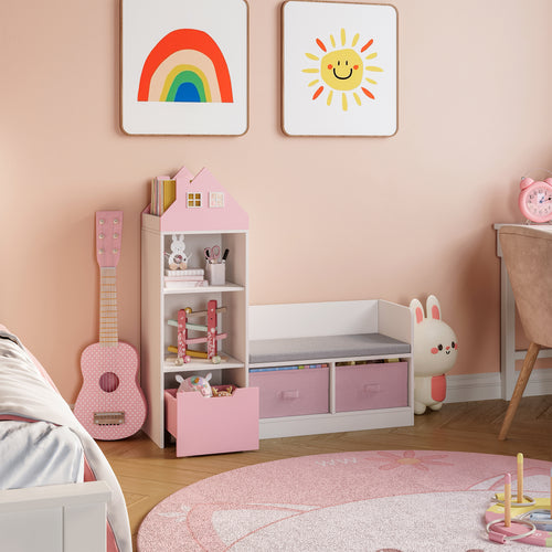 Kinderrek met zitbank Vipsali 100x99x30 cm [en.casa]