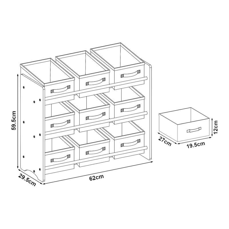 Maatschets Kinderrek Boiro 59,5x65x30 cm [en.casa]