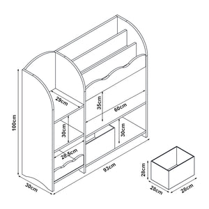 Kinderkast Lysekil open kast 100x93x30 cm [en.casa]