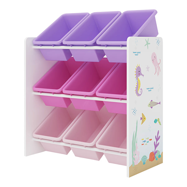 [en.casa] Kinderrek Muxía speelgoedkast 60x62x26,5 cm - 4 varianten