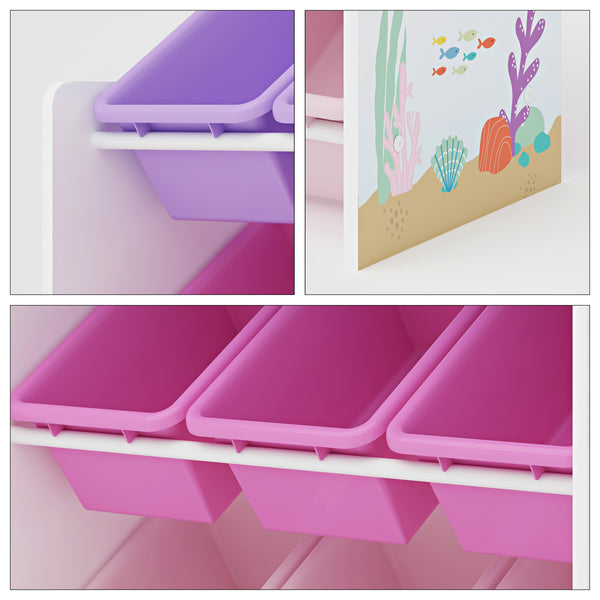 [en.casa] Kinderrek Muxía speelgoedkast 60x62x26,5 cm - 4 varianten