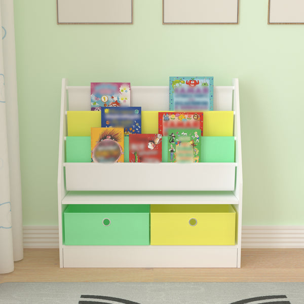 [en.casa] Kinderboekenkast Neda opbergkast 74x71x23 cm - 4 varianten