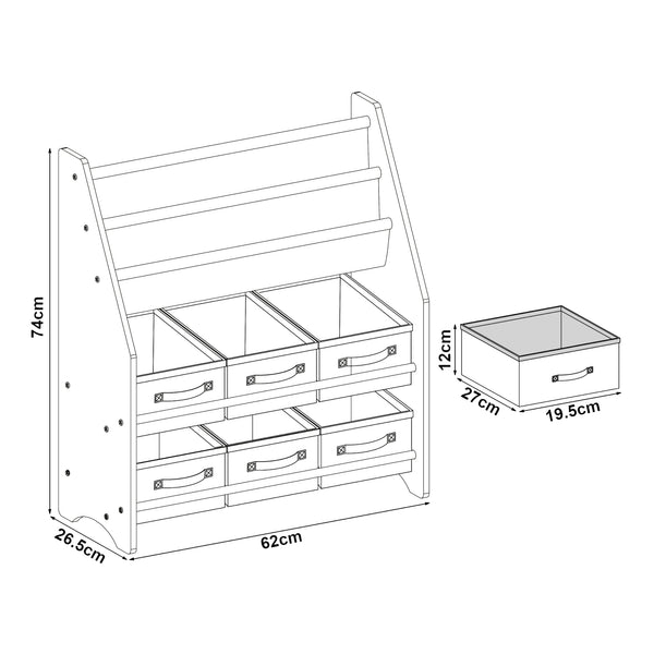 [en.casa] Kinderrek Ponteceso 74x62x26,5 cm - 4 varianten
