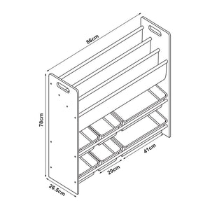 Kinderkast Rødøy open kast 78x86x27cm [en.casa]