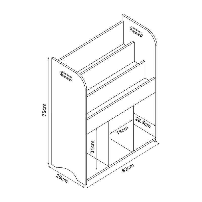 Maatschets Kinderkast Røyrvik open kast 75x62x29 cm [en.casa]