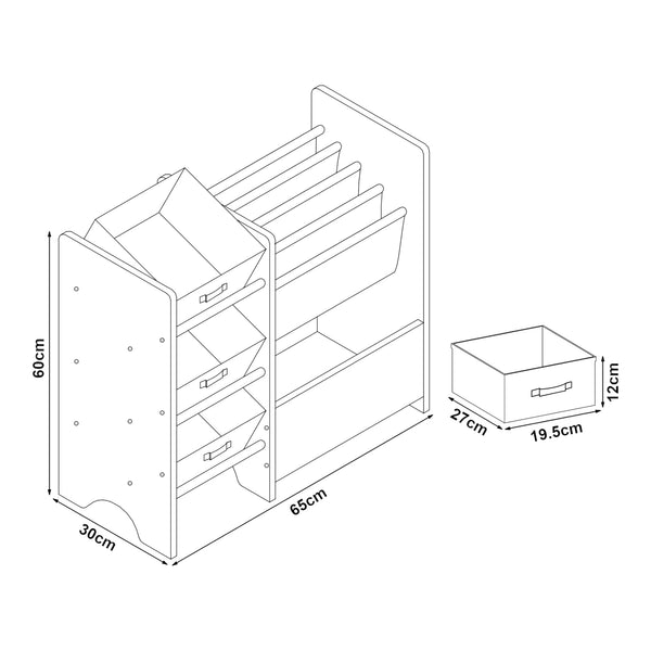 [en.casa] Kinderrek Vimianzo 60x65x30 cm - 4 varianten