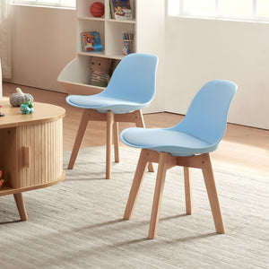 Set de 2 chaises pour enfants Elvdal rembourré en similicuir PU plastique hêtre [en.casa]