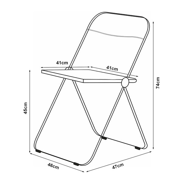Klapstoel set van 2/4/6 Pornainen 74x46x47 cm [en.casa]