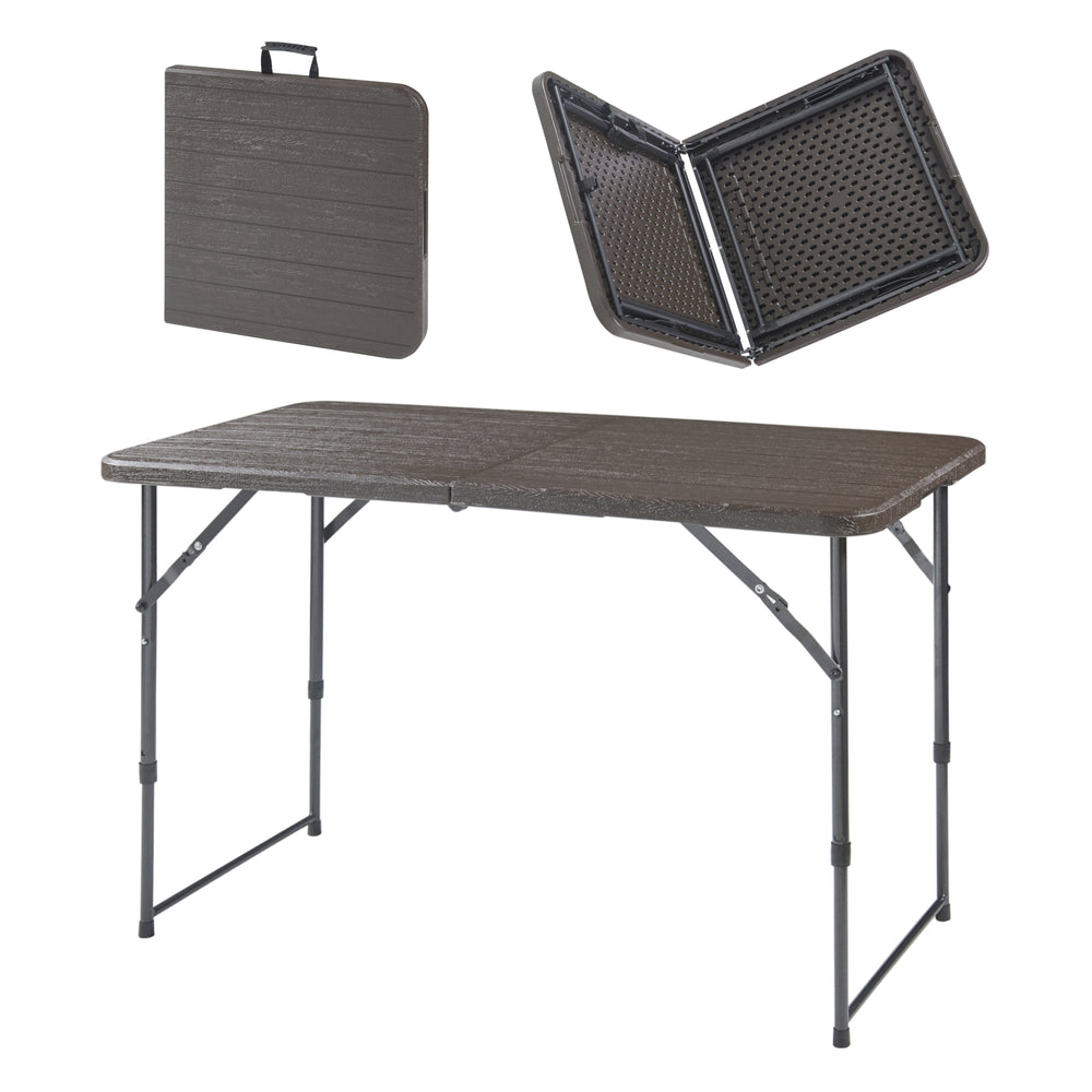 In hoogte verstelbare klaptafel Adelfia 120x60cm [en.casa] - premiumXL