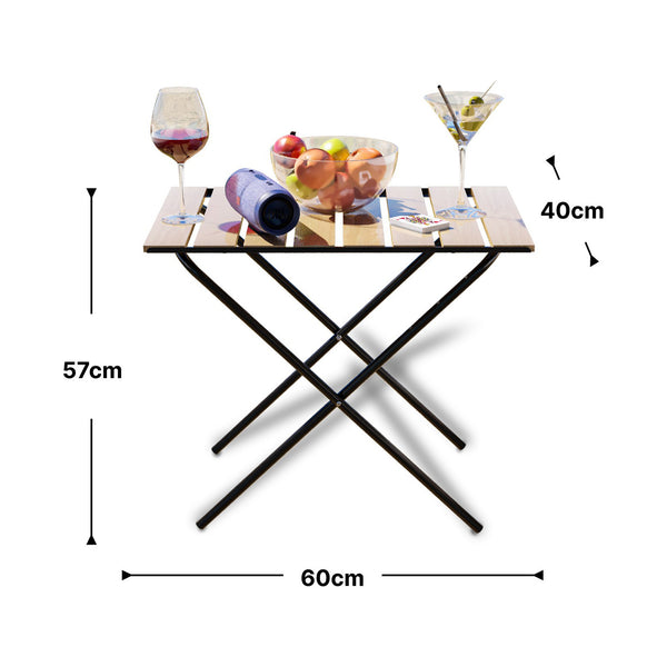 [en.casa] Tuintafel Cavallino opvouwbaar 60x40x57 cm - 3 varianten