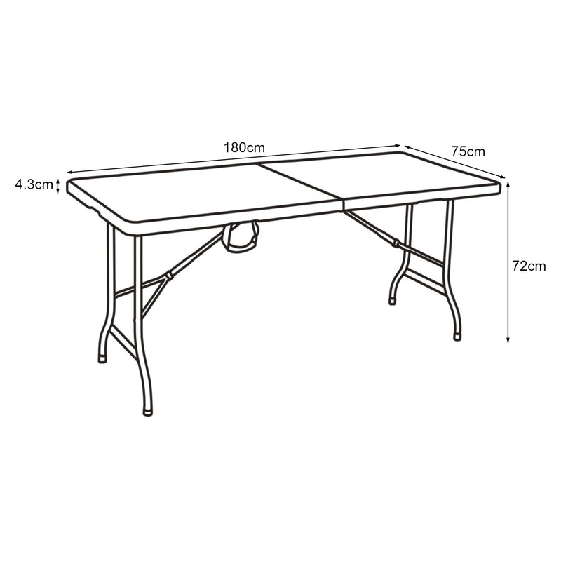 Croquis coté Table pliante Ljusnarsberg [en.casa]