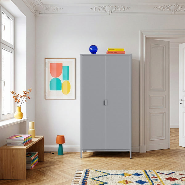 Armoire de chambre Esteli 170 x 80 x 45 cm acier [en.casa]