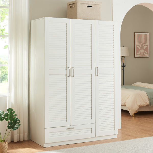 Armoire de chambre Finning MDF effet noyer foncé [en.casa]