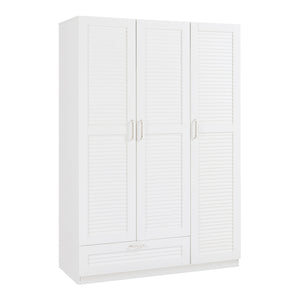 Armoire de chambre Finning MDF effet noyer foncé [en.casa]