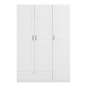 Armoire de chambre Finning MDF effet noyer foncé [en.casa]