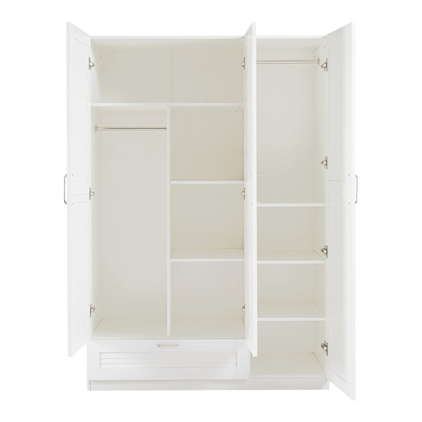 Armoire de chambre Finning MDF effet noyer foncé [en.casa]