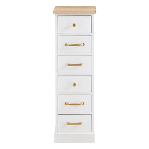 Commode Salo à 6 Tiroirs avec Poignées Design en Bois 91 x 29 x 27 cm [en.casa]