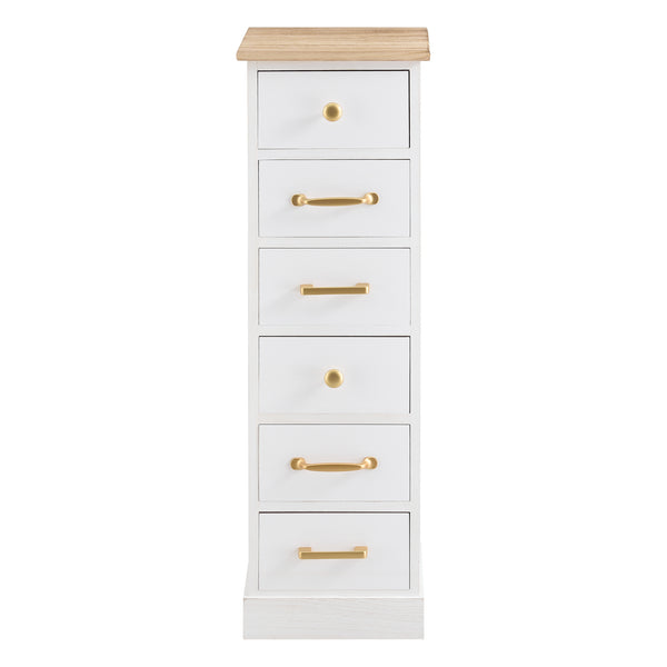 Commode Salo à 6 Tiroirs avec Poignées Design en Bois 91 x 29 x 27 cm [en.casa]