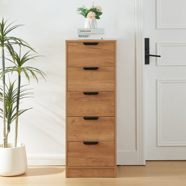 Commode Varkaus MDF effet chêne [en.casa]