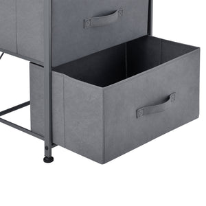 Commode met lades grijs stof en hout - 4 varianten